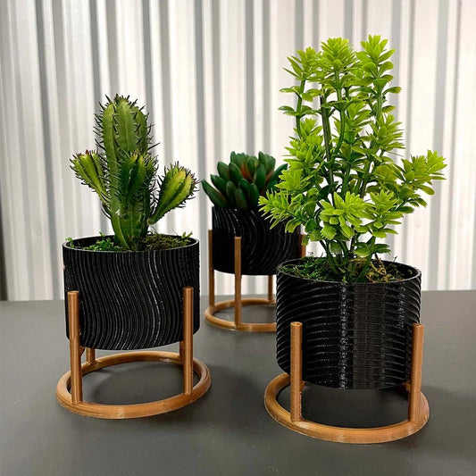 Decorative Trio of Cachepot Vases